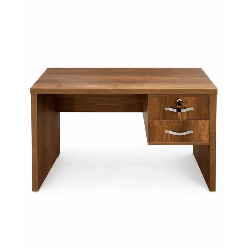 Bureau en Bois MDF avec Caisson 2 Tiroirs